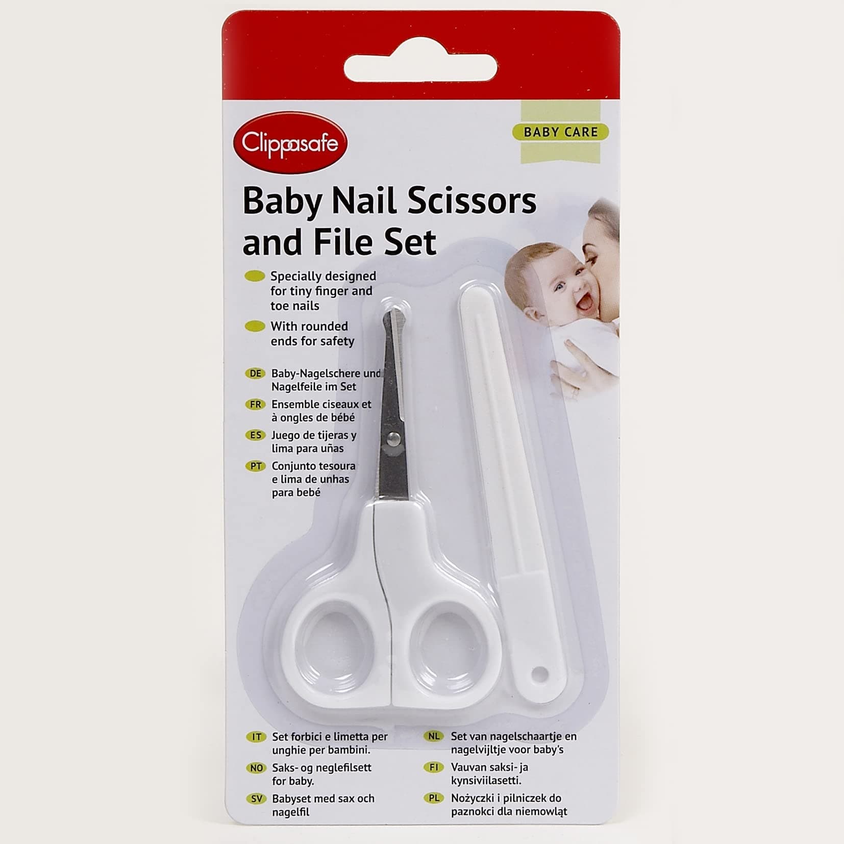 Sponsored Ad – Clippasafe Baby Nail Scissors & File Set - White 55959P