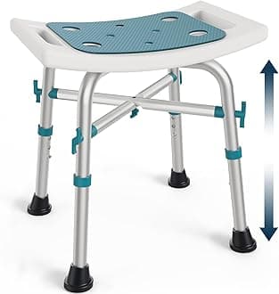 PELEGON Shower Chair for Inside Shower (350 lb) - Adjustable Height Shower Stool - Shower Seats for Adults, Bath Stools for Shower to Sit, Shower Chair, Shower Stools for Adults Sitting - Teal