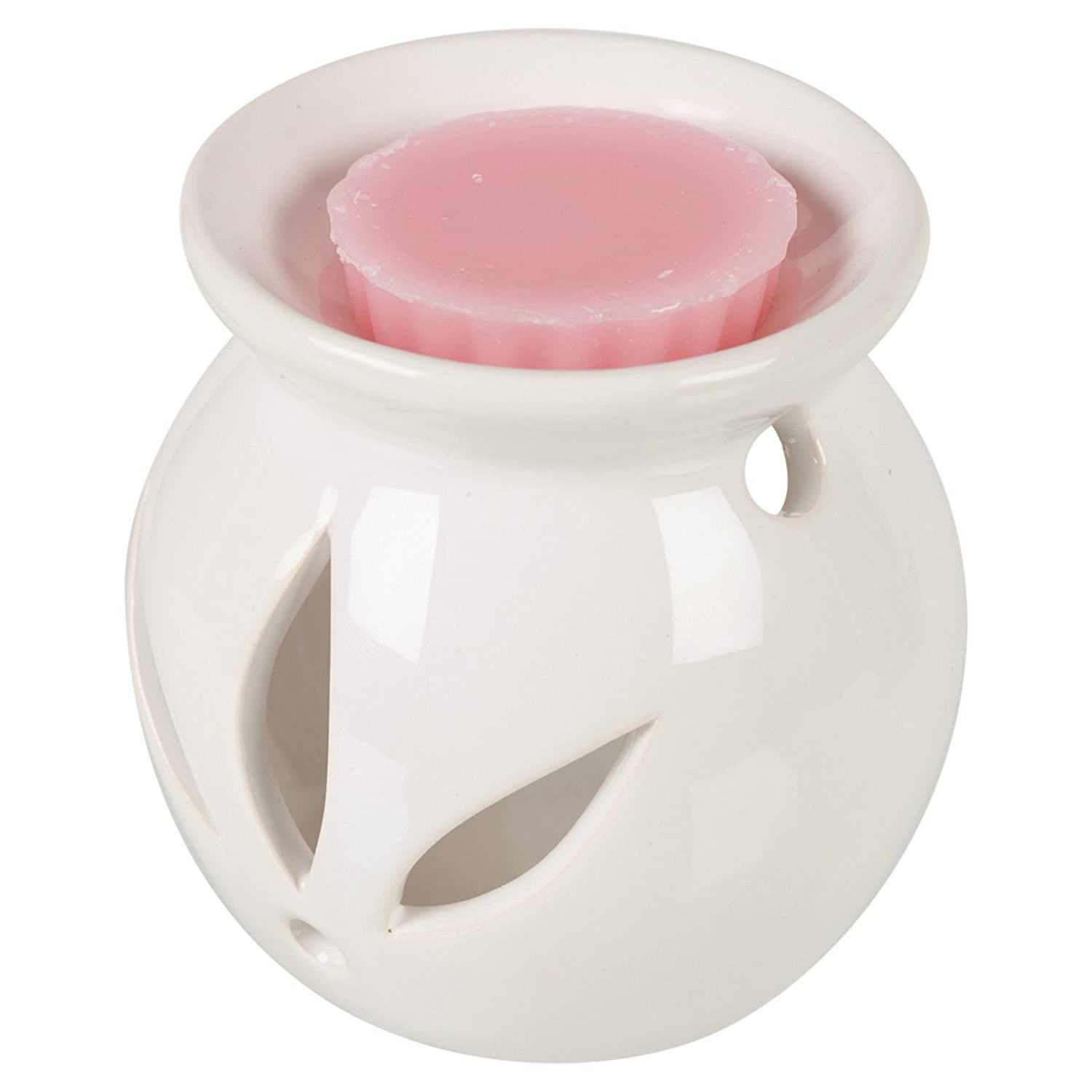 EGT White Ceramic Scented Candle Burner With Wax Relaxing Tart Fragrance Home Scents