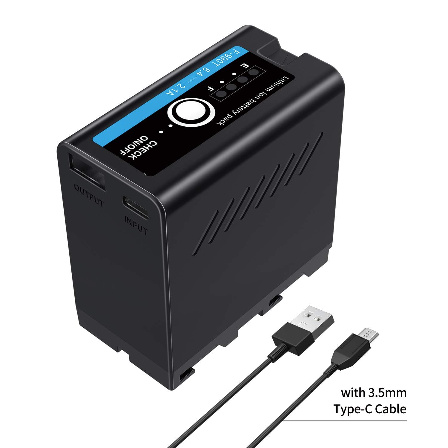 Multifunctional 7800mAh Sony Camcorder Battery/Power Bank,Ideal Repalcement Battery for Sony 975/970/960/950/930/770/750/570/550 Battery Series and Smartphone(Support Type-C Quick Charging)