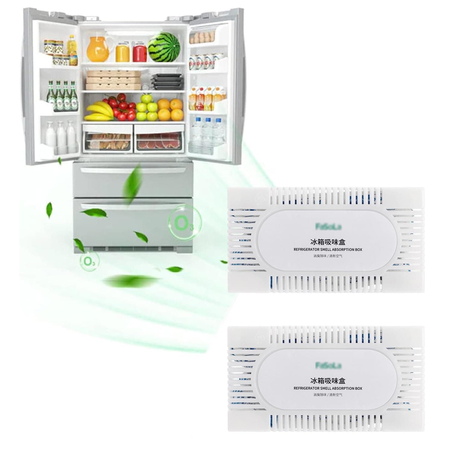 Amuer 2 PCS Refrigerator Deodorizers,Natural Bamboo Activated Charcoal Refrigerator Eliminator Cabinet Wardrobe Shoes Deodorizers Mini Odor Fridges Eliminator Also for Freezers/Coolers And Lunch Boxes