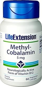 Life Extension Methylcobalamin, 5mg, 60 Vegetarian lozenges