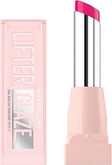 New York Lifter Glaze High Shine Lip Oil Balm, Sheer Pink Plumping Gloss with Hyaluronic Acid, Non-Sticky 24HR Hydrating Lip Treatment, Shade: Rose Bite