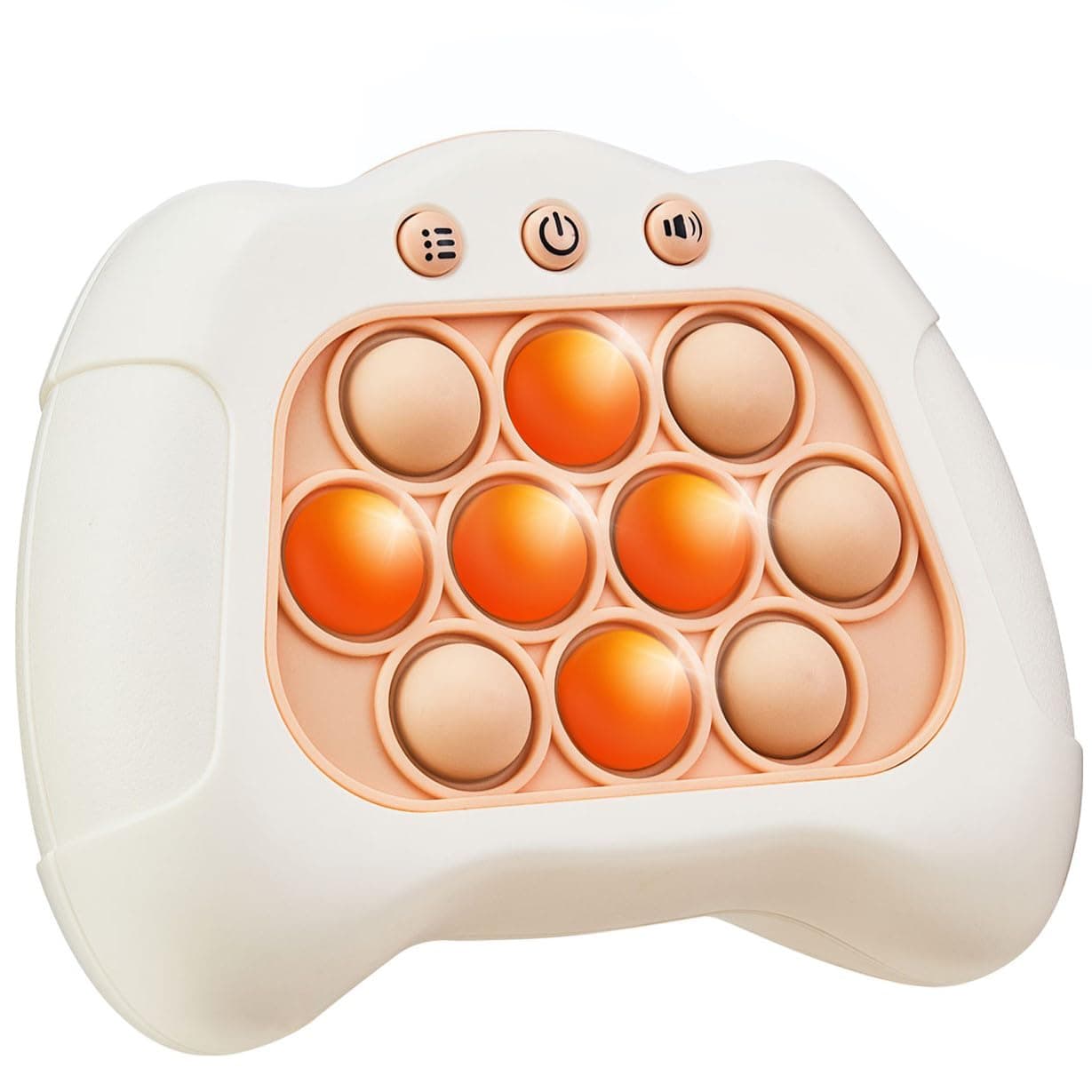 Fast Push Game,4 Mode,Sensory Toys,Fast Puzzle Game,ADHD,Pop Fidget Toys for Kids Age 6-12,Birthday Gifts for Girls and Boys (White)