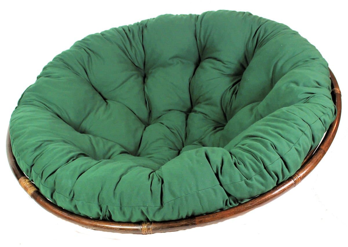 Seat Cushion for Papasan Chair Replacement Cushion D 120 cm / Dark Green