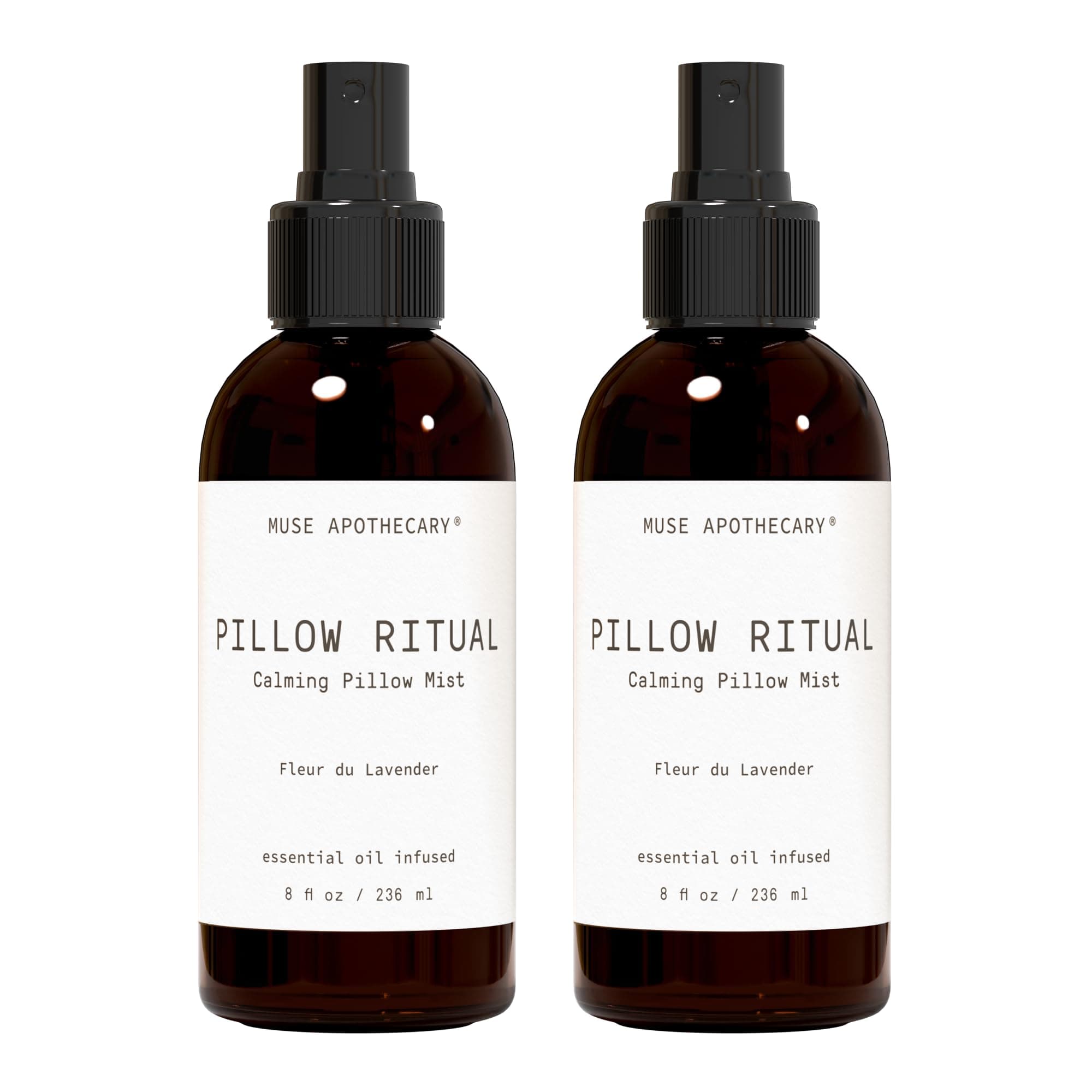 Pillow Ritual - Aromatic, Calming and Relaxing Pillow Mist, Linen and Fabric Spray - Infused with Natural Aromatherapy Essential Oils - 8 oz, Fleur du Lavender, 2 Pack