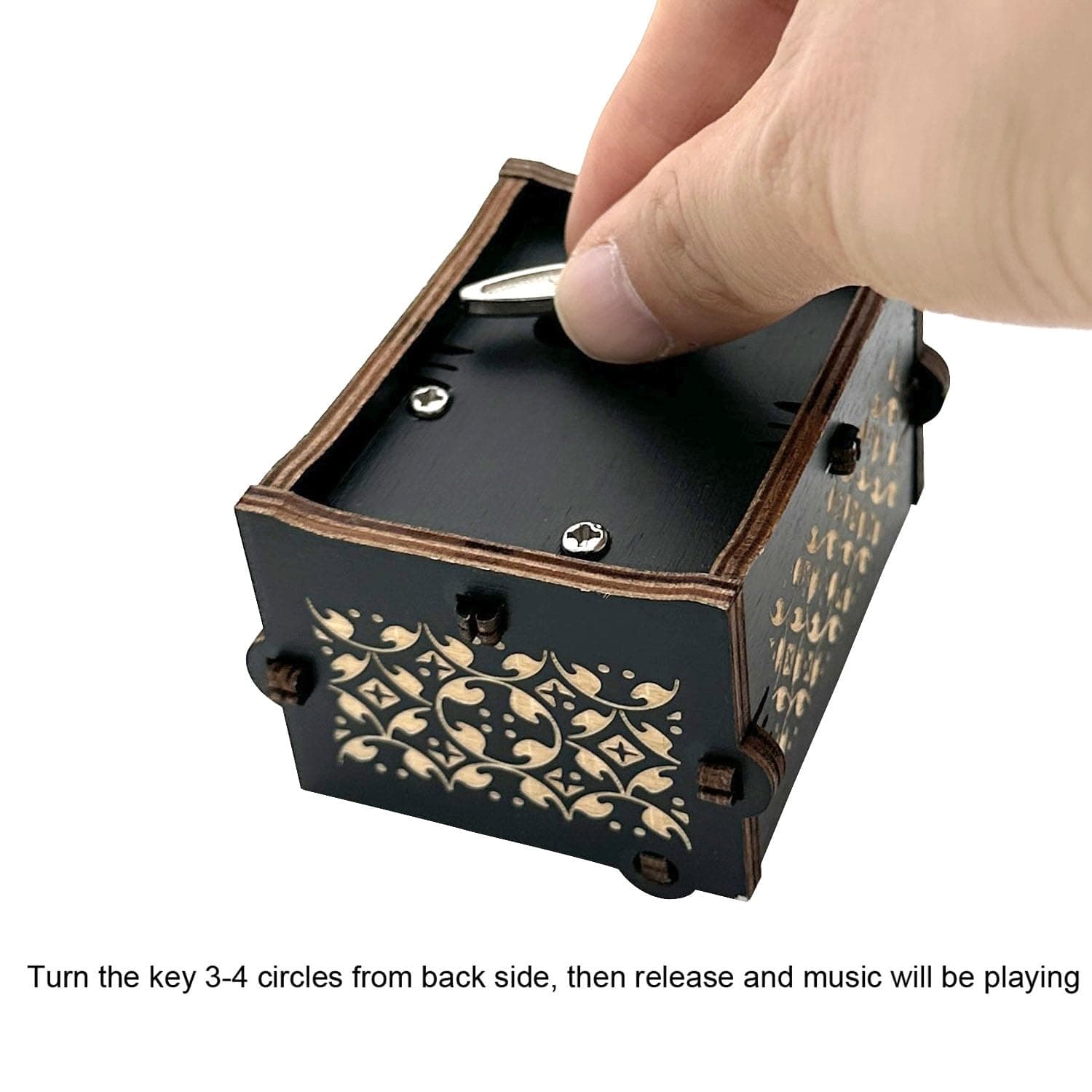 Pursuestar HowlMoving Castle-Merry Go Round of Life Wind Up Music Box, Vintage Engraved Wood Mechanism Musical Gifts for Birthday Valentine's Day Christmas Thanksgiving