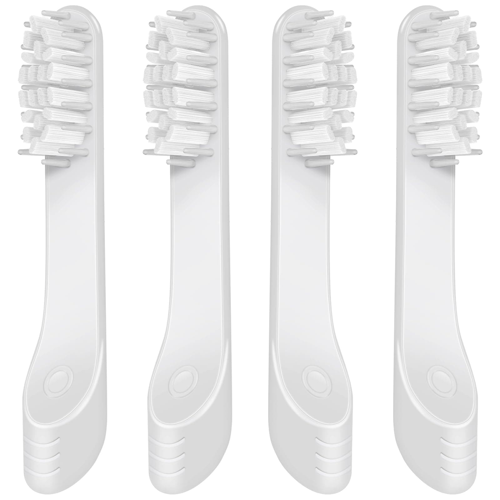 Toothbrush Replacement Heads for Quip - Adult Refill Electric Toothbrush Heads, Light Grey, 4-Pack