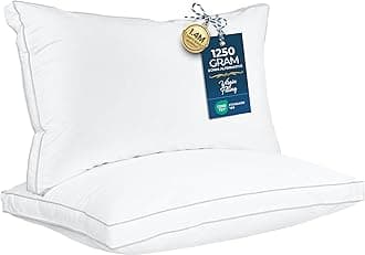 Utopia Bedding Bed Pillows for Sleeping King Size (White), Set of 2, Soft & Fluffy Pillow with Down Alternative Filling, Cooling, Hotel Quality, Gusseted Pillow for Back, Stomach or Side Sleepers