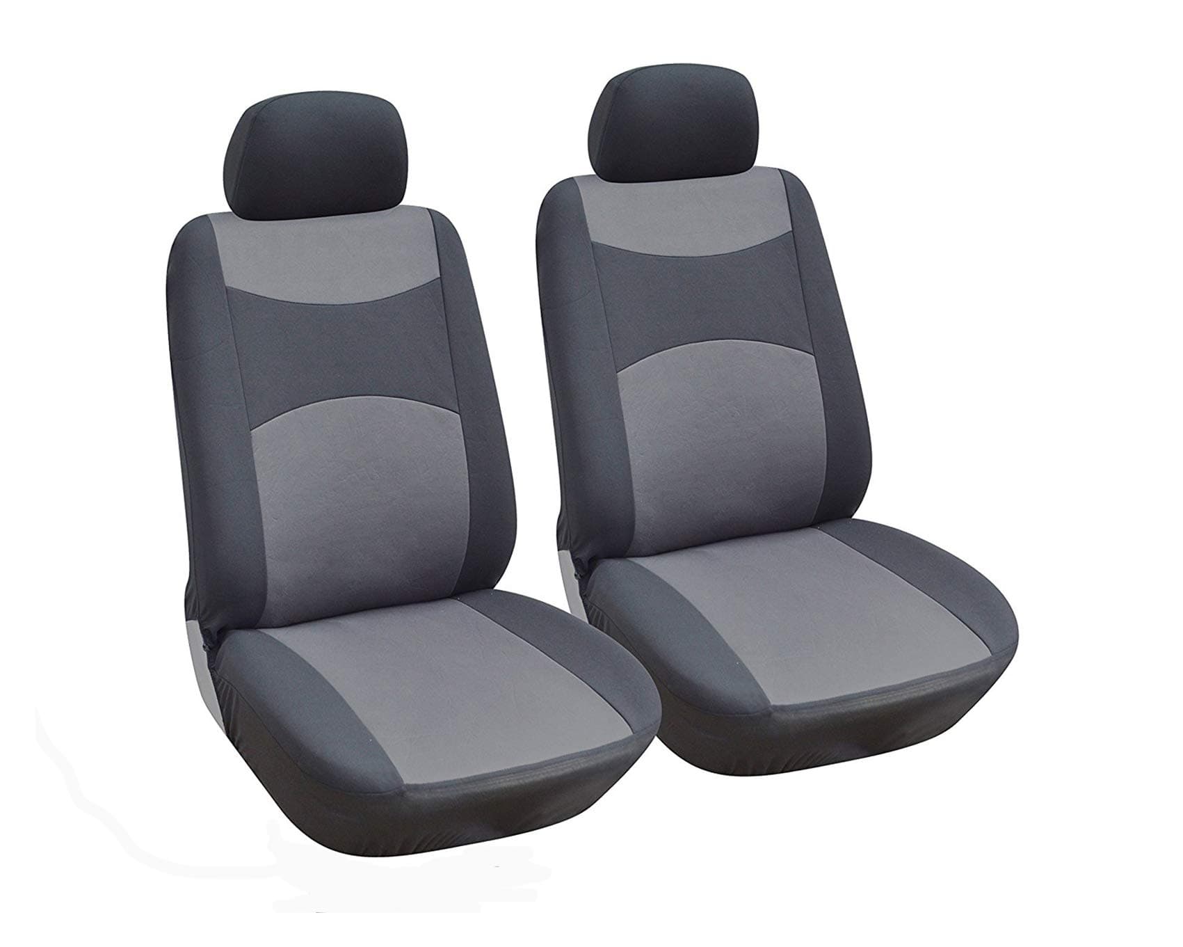 OPT.® Brand. Grey Color Fabric Cloth 2 Front Car Seat Covers Fit Mitsubishi I-Miev Mirage Mirage-G4 Outlander Lancer
