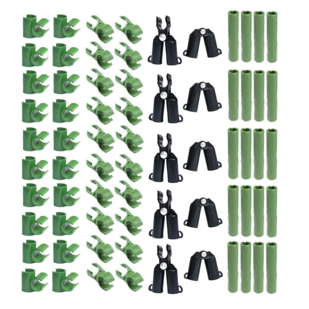 70 Pieces Adjustable Plant Trellis Connector Clip Plastic Plant Connector Stakes Garden Plastic Connector Connecting Joint Buckle Clip 11mm