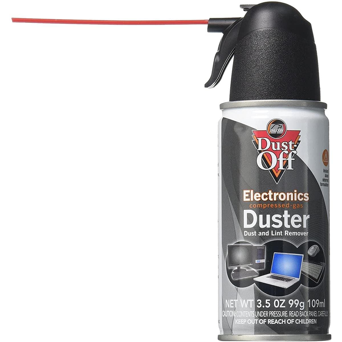 Dust, Off Compressed Gas (152a) Disposable Cleaning Duster, 1, Count, 3.5 oz Can (DPSJB),Black
