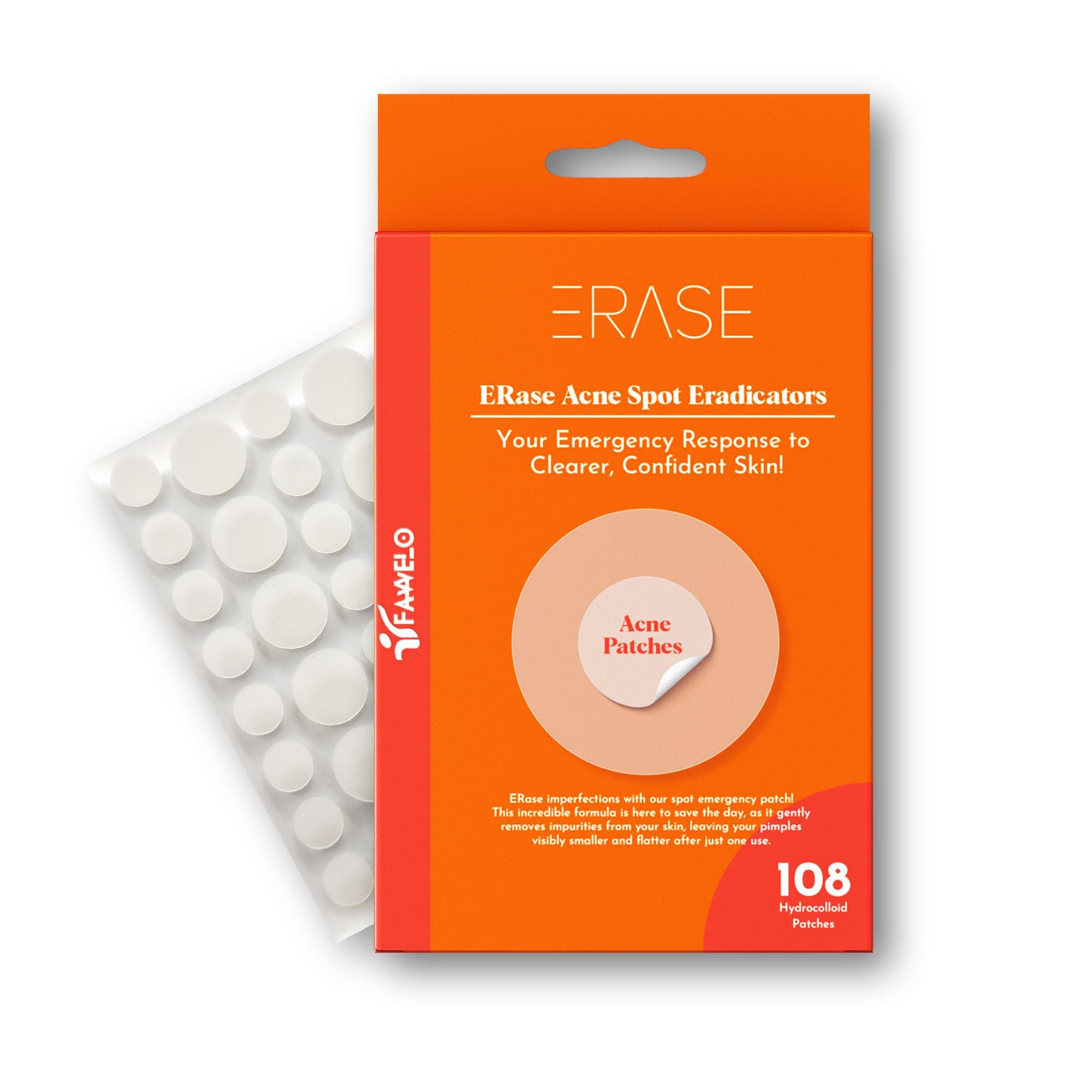 Erase Pimple Patches for Face - Fast-Acting Acne Patches with Hydrocolloid Pa...
