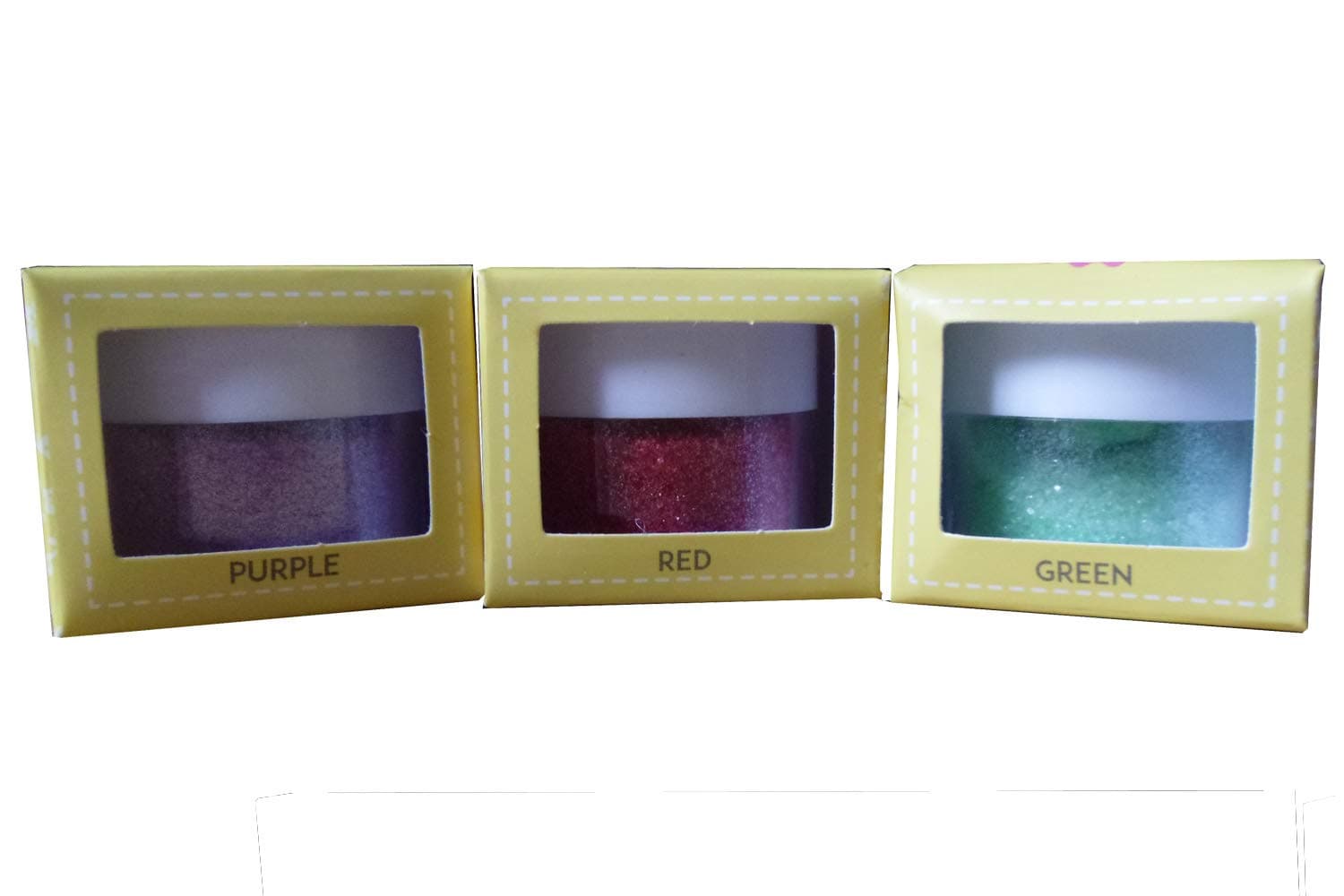 Jane Asher Edible Glitter Red Purple & Green 3 x 8g