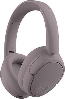 JBuds LUX ANC Active Noise Cancelling Headphones - Wireless Over Ear Headphones with Microphone, 70+ H Playtime Foldable Bluetooth Earphones with Multipoint & Customisable Sound, Mauve