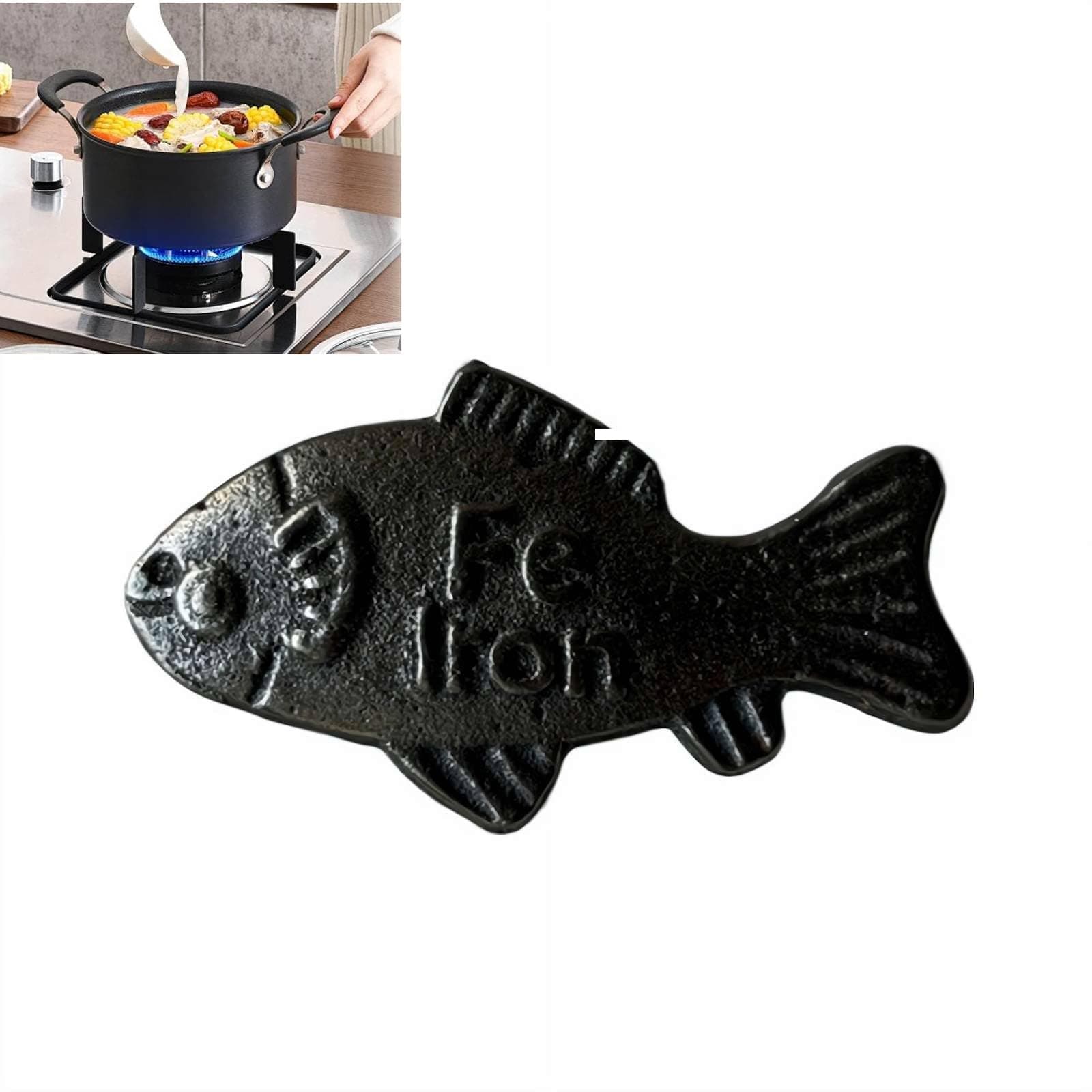 Iron Fish, Cast Iron Bird for Iron Infused Cooking, Add Natural Iron to Food & Water, Effective and Safe Reusable Cooking Tool, Ideal for Vegans, Pregnant Women & Athletes (1 Pcs Fish)