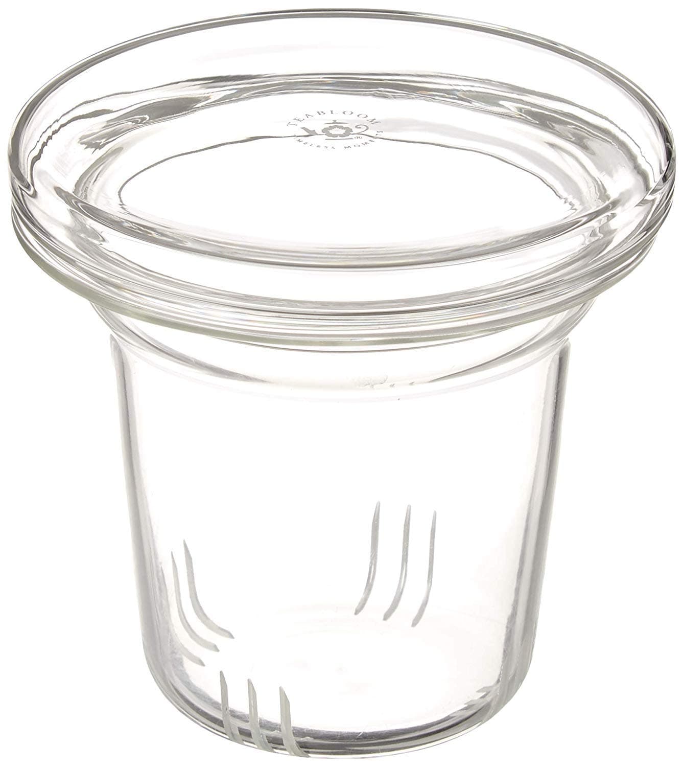 Universal Glass Tea Infuser with Dual-Purpose Lid/Coaster – Hygienic, Non-Toxic Glass Filter for Loose Tea Leaves – Lead-Free & Cadmium-Free – Tea Purist's Choice