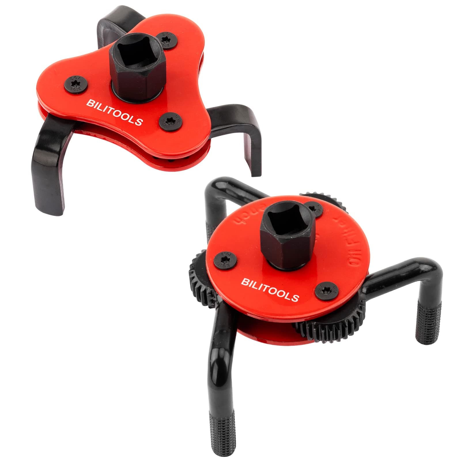 BILITOOLS Adjustable Oil Filter Wrench – Universal Oil Filter Removal Tool, 1/2" Drive, Fits 2-1/2"–5-1/8" Filters