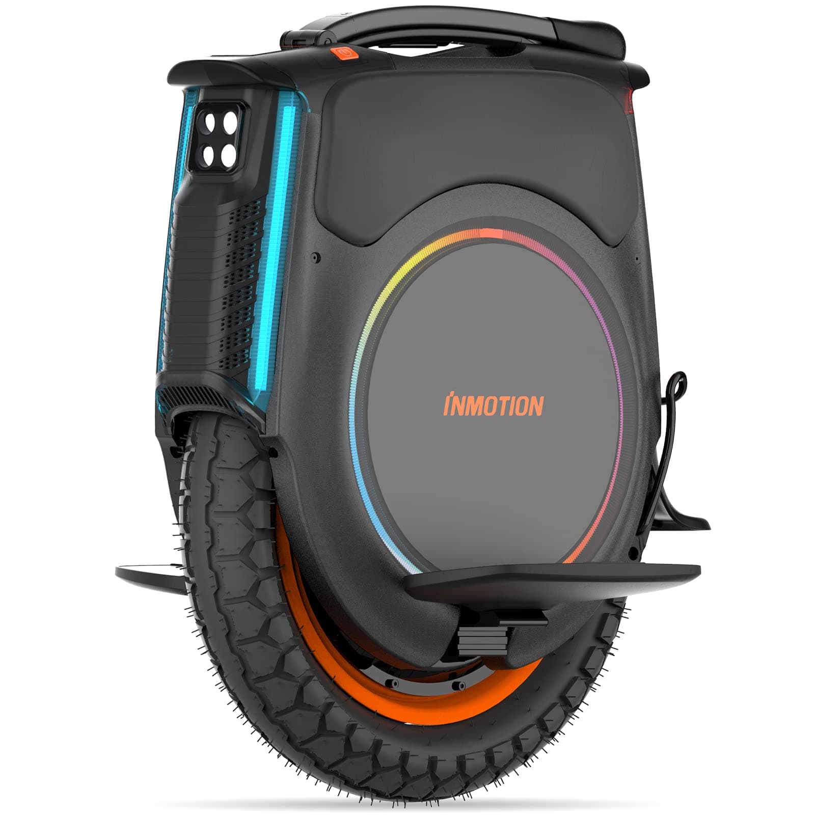 Inmotion V12HT Electric Unicycle, 16" All Terrain Wheel, 2800W Powerful Motor, 188Nm Torque, 45° Max Slope, LCD Touchscreen, 37.3 Mph Max Speed Self-Balancing One Wheel