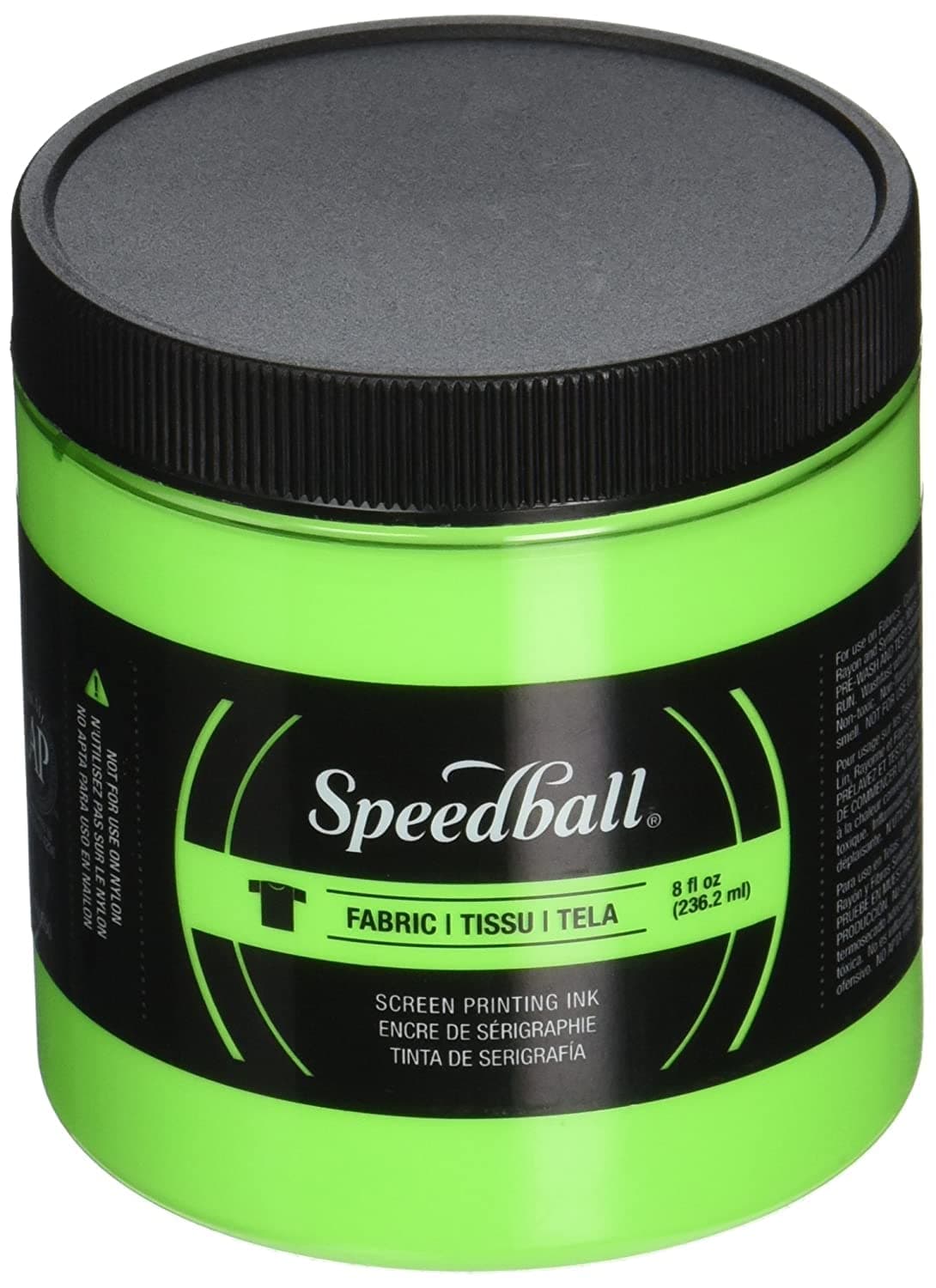 Speedball Art Products Fluorescent Fabric Screen Printing Ink, 8 oz, Lime Green by Speedball