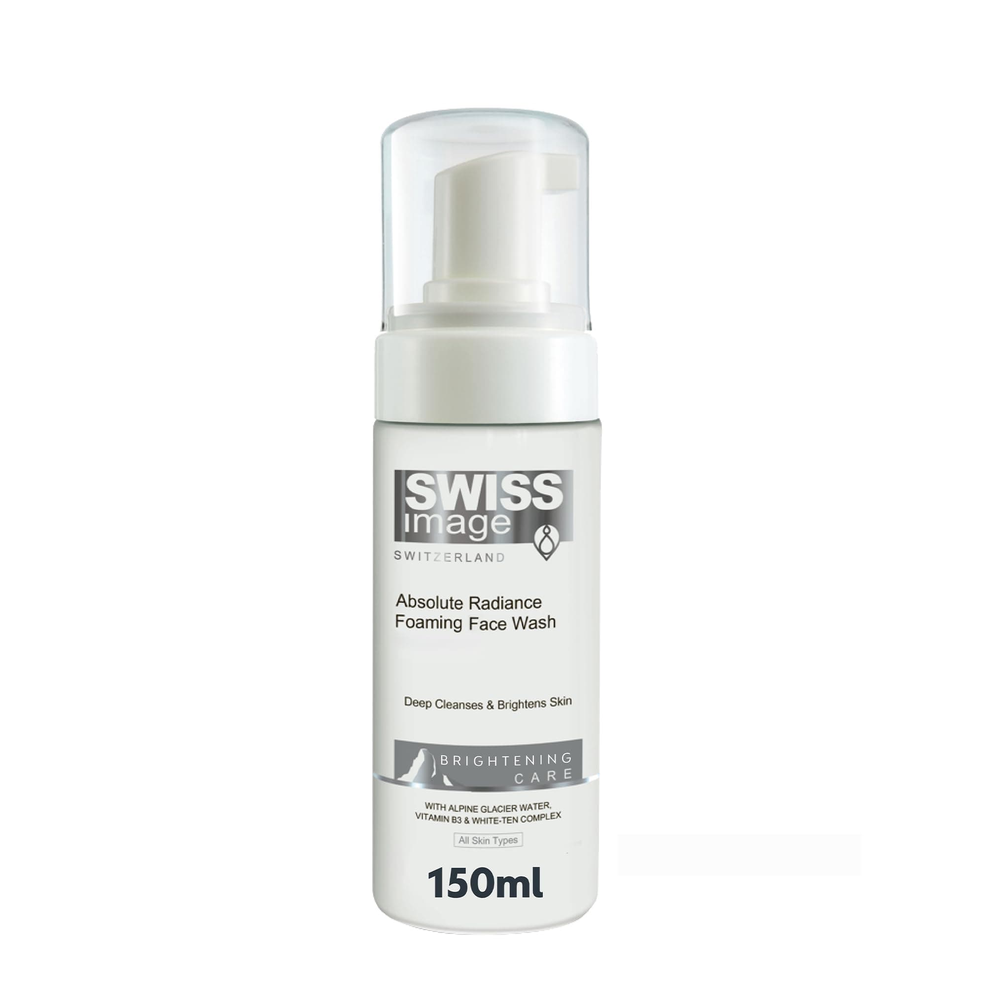 Swiss Image Brightening Foaming Face Wash Formulated With Niacinamide & Alpine Glacier Water For All Skin Types, Dermatoligically Tested For Even Tone & Radiant Skin 150 Ml Multicolor