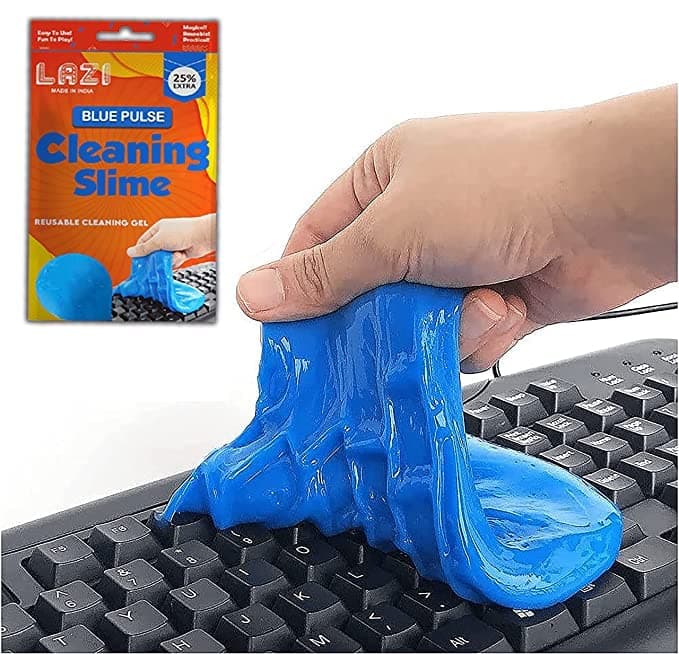 JMD EnterprisesMultipurpose (Pack of 1) Keyboard PC Dust Cleaning Cleaner Slime Gel Jelly Putty Kit Magical Universal Super Clean Gel for Keyboard Laptops Car Accessories Electronic Product (Blue)