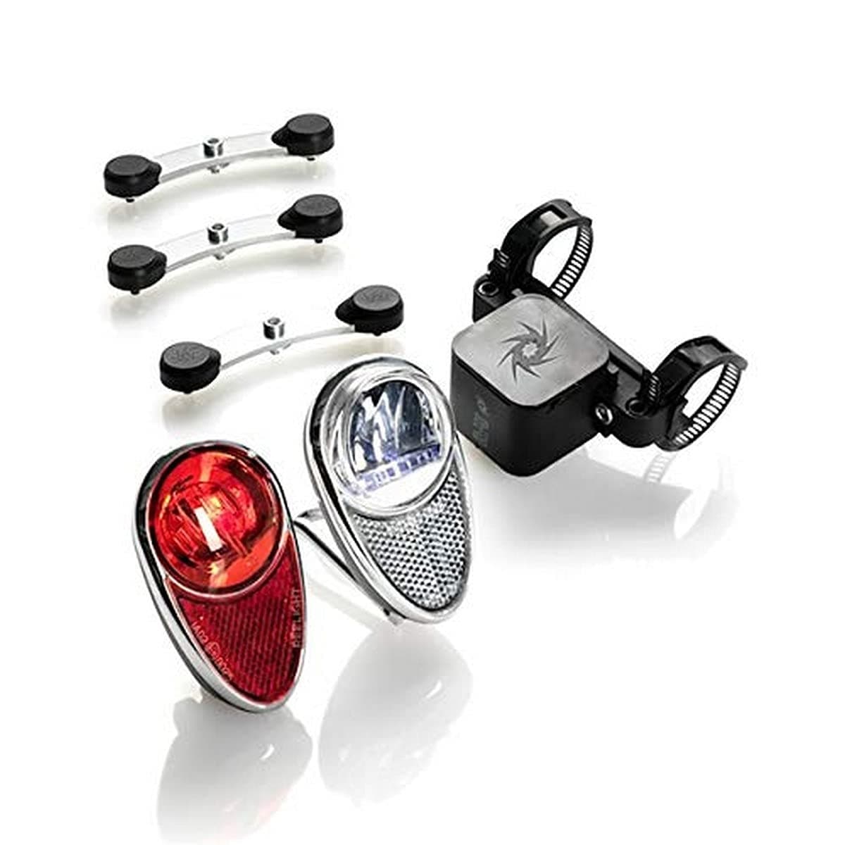 ReelightRl721 Light Set Combo Includes Front/Rear Lights/Fork/Seat Post Mount, Black