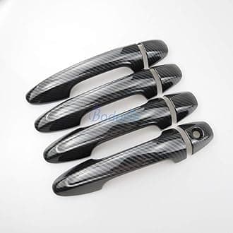 Carbon Fiber Color Door Handle Cover Overlay Car Styling for Toyota RAV4 2014-2018 Hilux Revo 2015+ Innova Fortuner 2016 Car Accessories