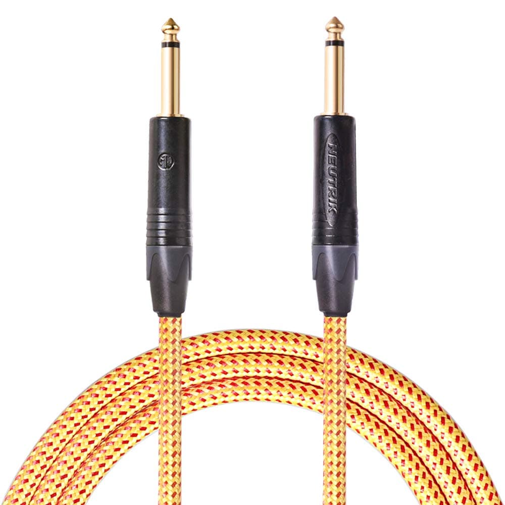 SPEAKFRIENDS 20 ft Instrument Cable,Neutrik Cord 1/4 Straight to Straight, Professional Guitar Cable for Musicians