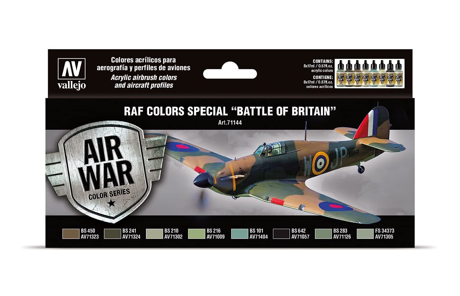 Vallejo RAFs Special Battle of Britain 'Air War Series' Model Paint Kit,8x17ml