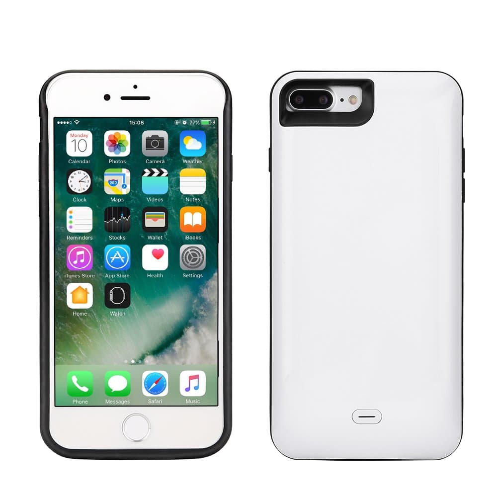 Lenuo 7500mAh iPhone 7 Plus Battery Charger Case Power Bank Case External Backup Case for Apple iPhone 7 Plus (5.5") (White)