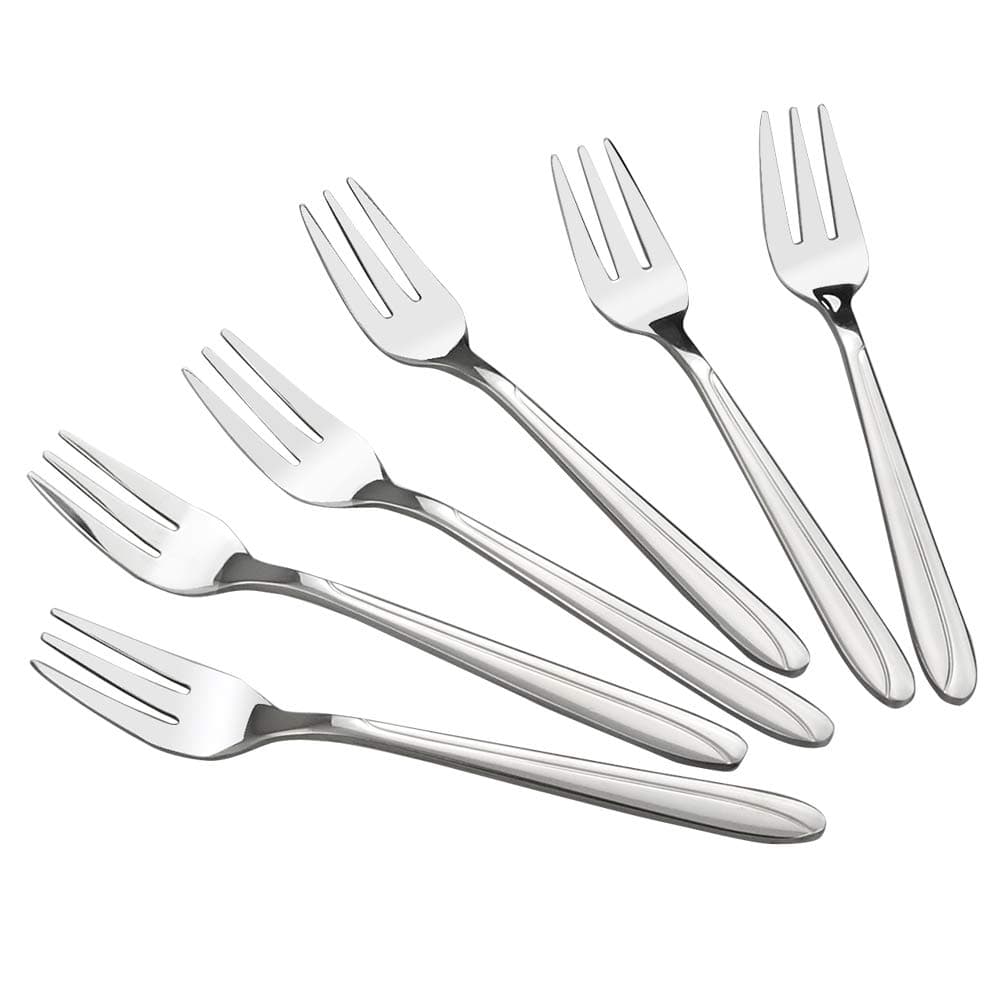Anbers 12 Pieces Tiny Cocktail Forks, Stainless Steel Appetizer Fork Cake Fork