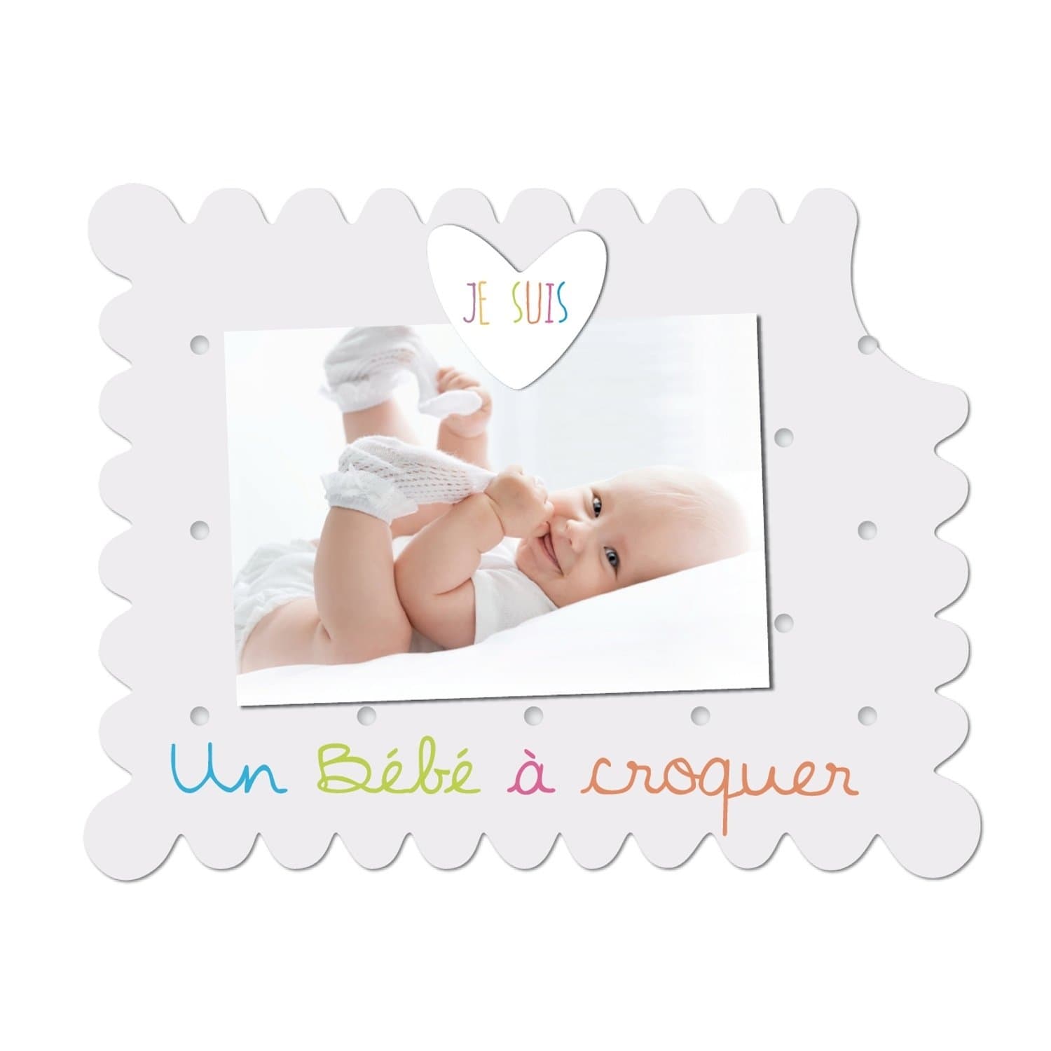 TITOUTAM - Cadre photo bébéà poser je suis un bébéà croquer blanc