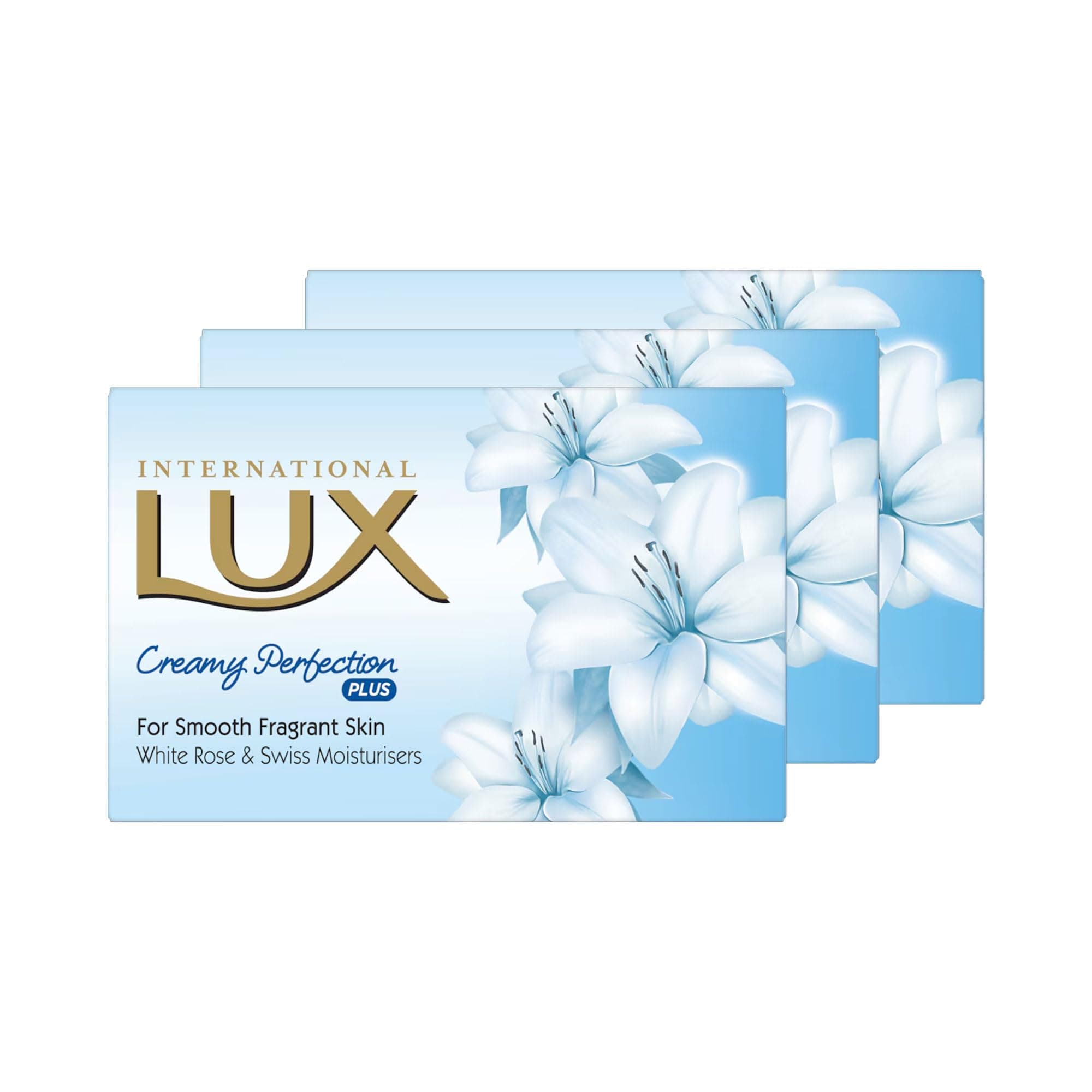 International Creamy Perfection Soap With Swiss Moisturizers & Delicate White Flower Scent - 75 g (Pack of 3)
