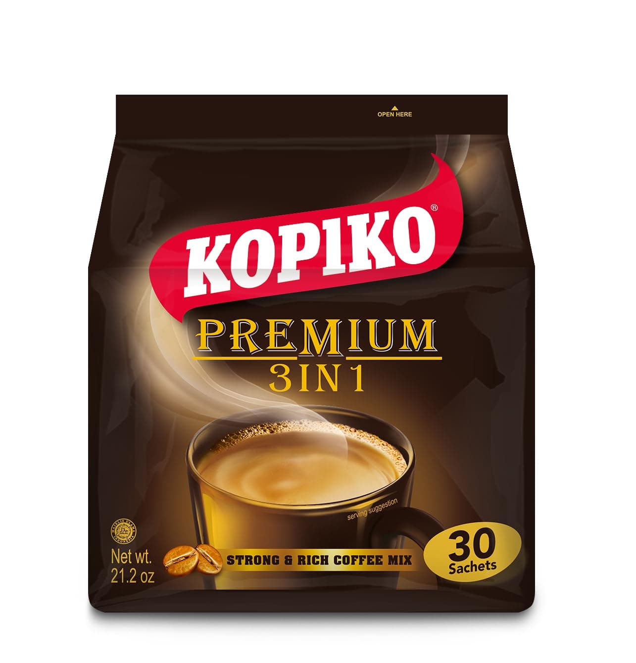 Kopiko 3 in 1 Instant Coffee, 21.2 oz, (30 Sachets)