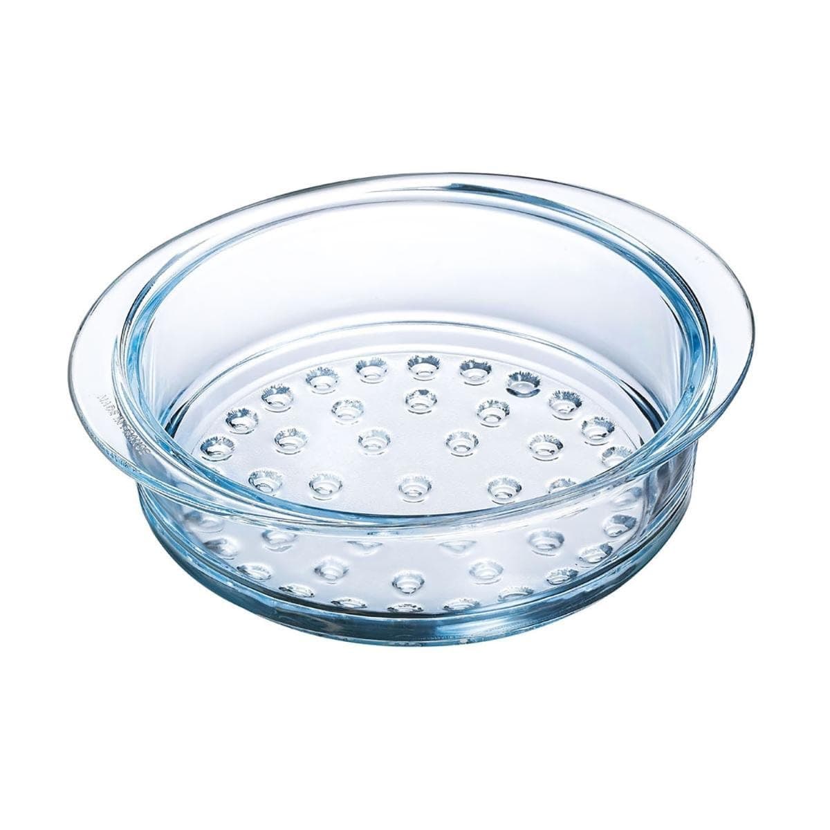 Pyroflam Borosilicate Clear Glass Steamer Basket, 20cm, White