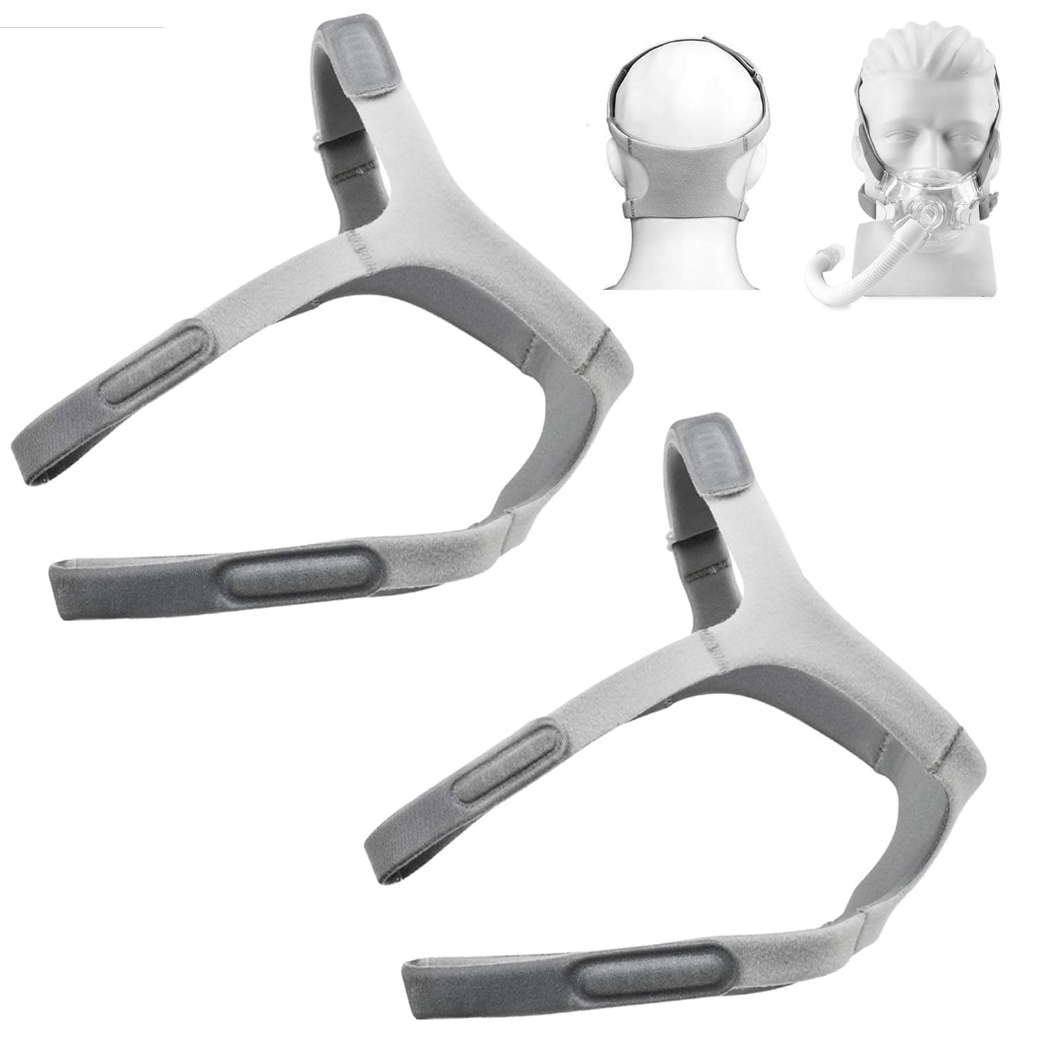 Amara View Headgear, 2-Pack Replacement CPAP Headgear Strap for Amara View Full Face Mask, Standard(Without Mask)