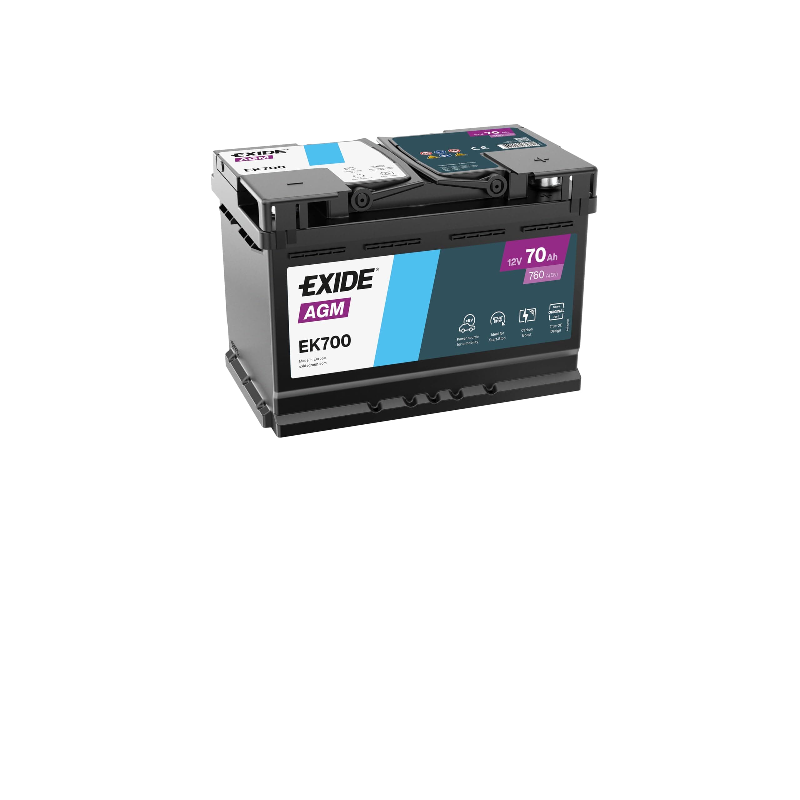 096 AGM Car Battery 70Ah AGM700 EK700, Large