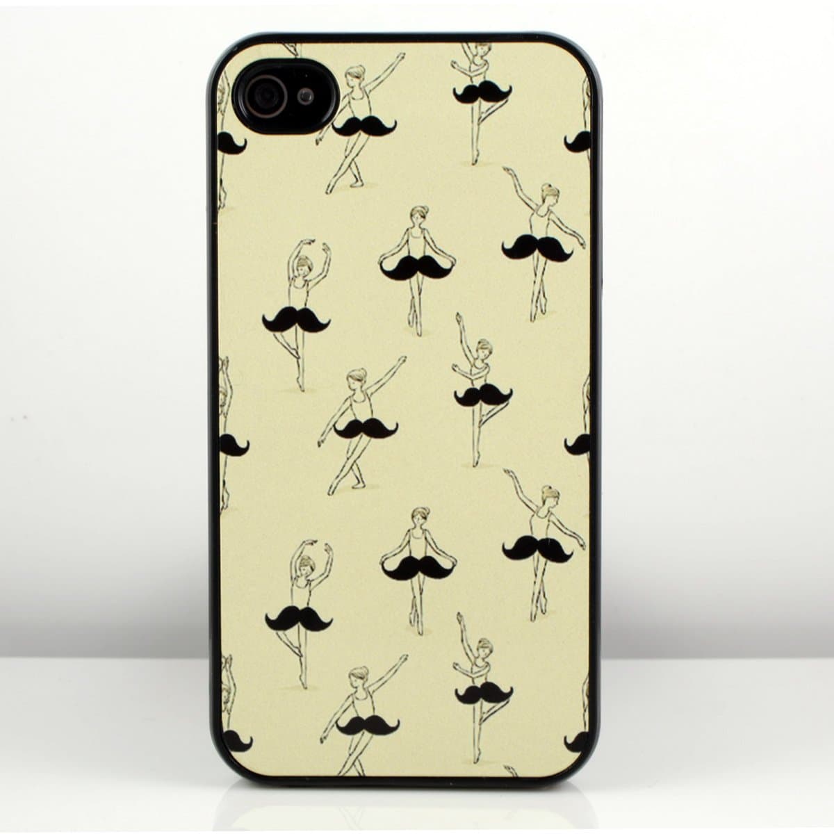 Dancing Girl with Mustache aztec tribal Snap On Case Cover for Apple iPhone 4 iPhone 4s