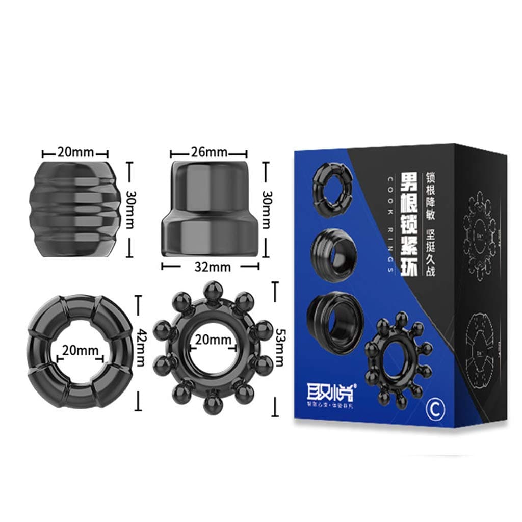 letongous Silicone Clock Sleeve Rings for Time Delay for Male