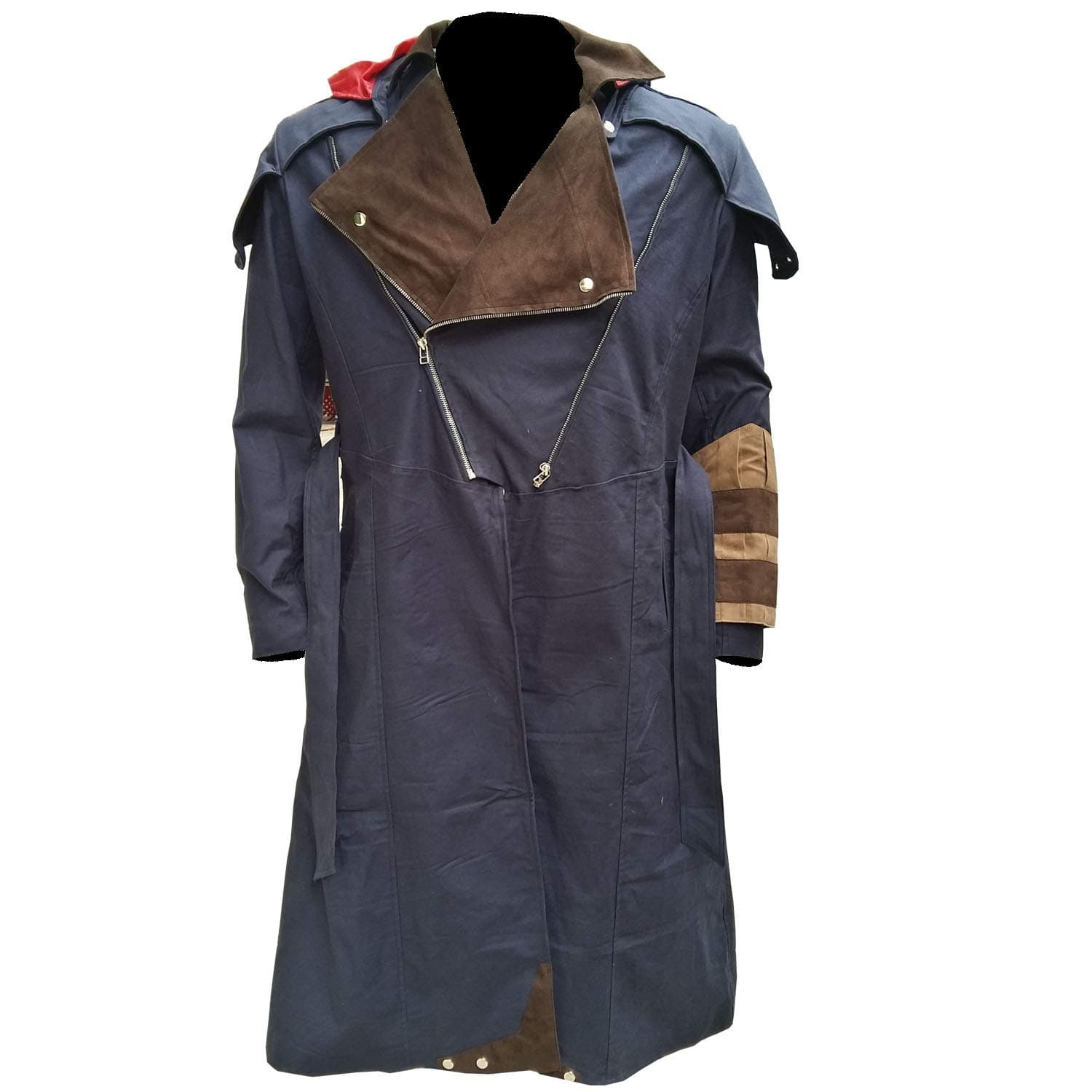 AC Arno Dorian Dan Jeannotte Cosplay Costume Denim Cloak Coat Detachable Hood