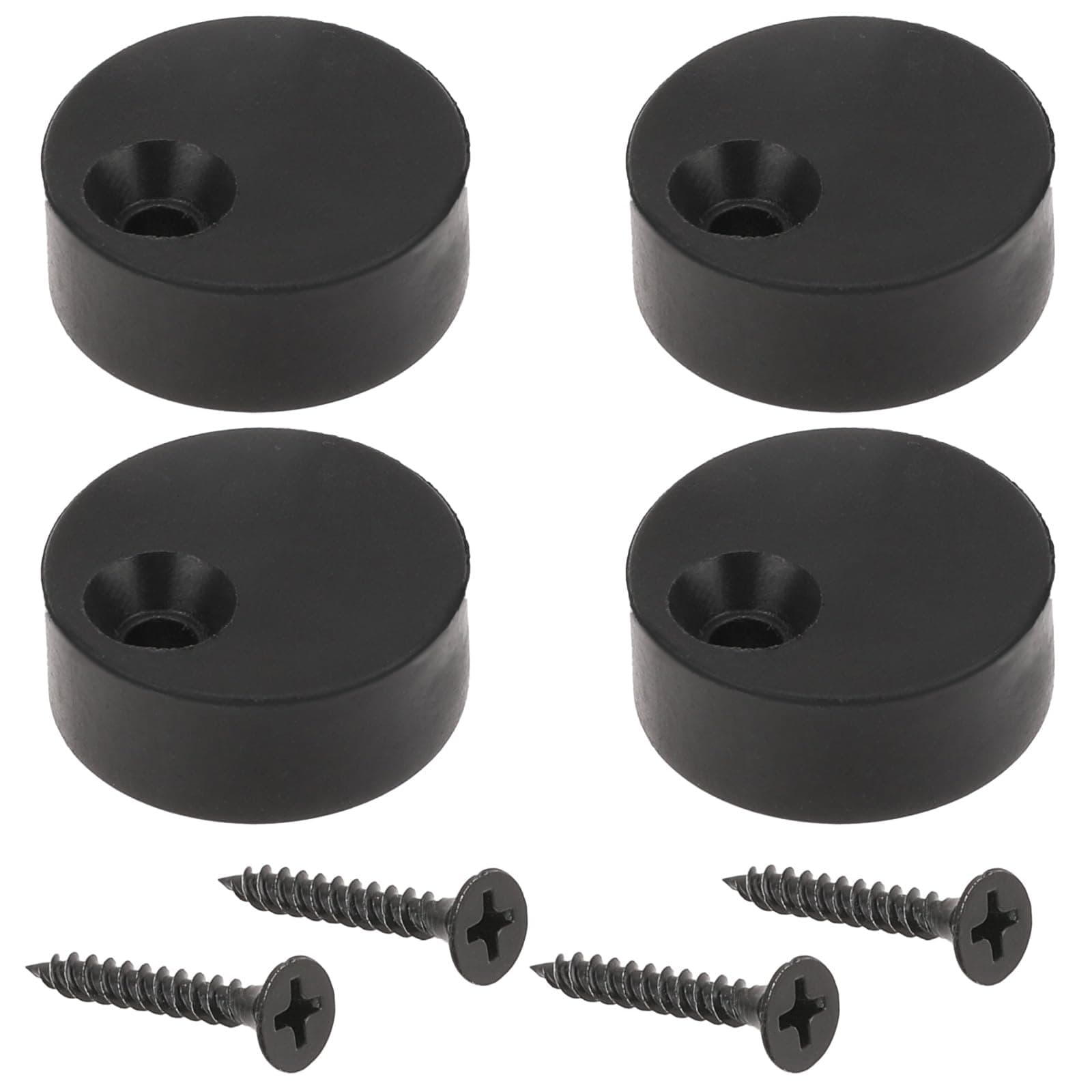 4 PCS Anti-Jump Disk Block Sliding Barn Door Hardware Anti Jump Parts Adjustable Sliding Barn Door Stopper Anti Jump Pads Set for Barn Door Track The Top Track (Black)