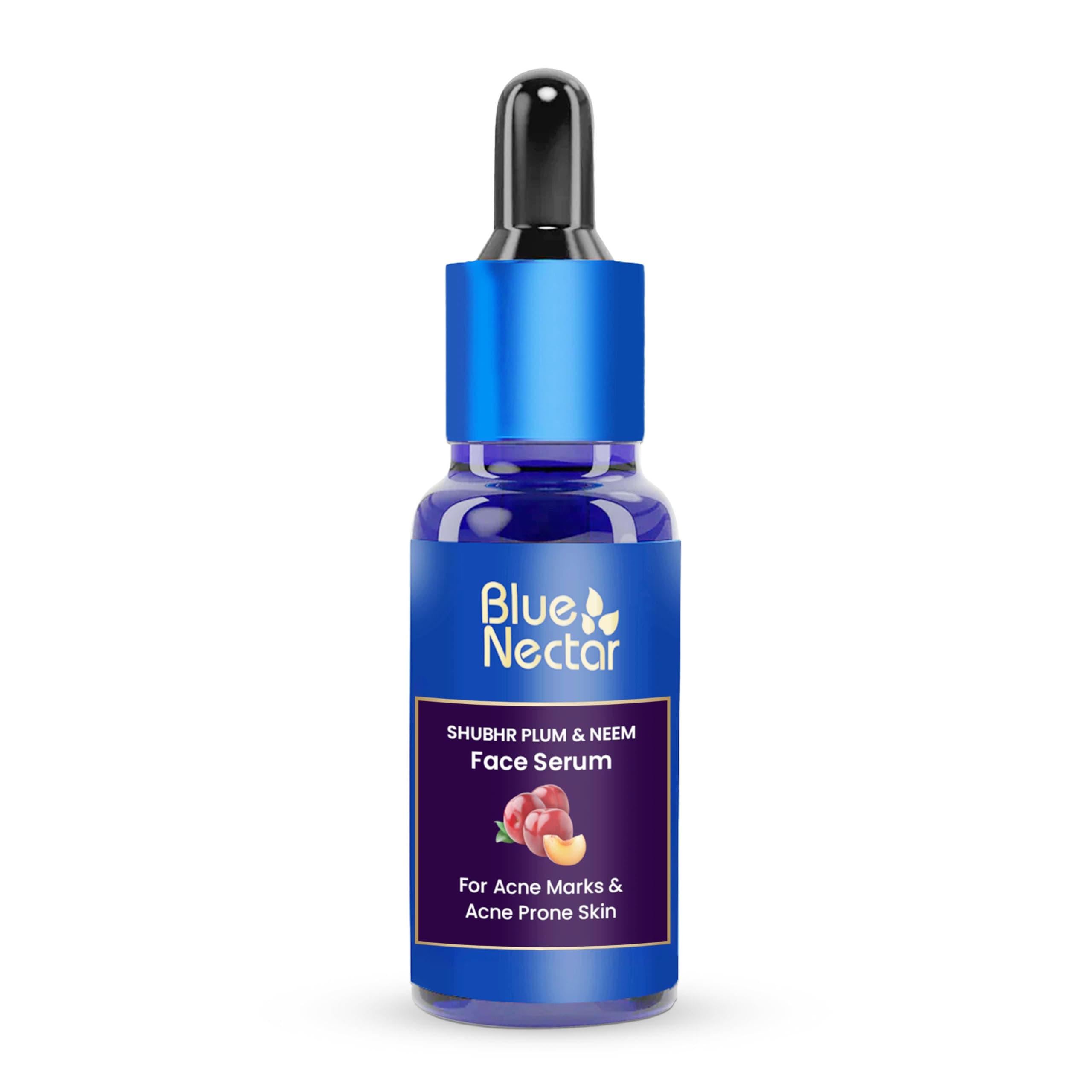 Blue Nectar Plum Face Serum for Acne Prone Skin and Acne Marks | Oil Free Anti Acne Serum for Oily Skin | Pore Minimizing and for Bumpy Texture (8, Herbs 30ml)