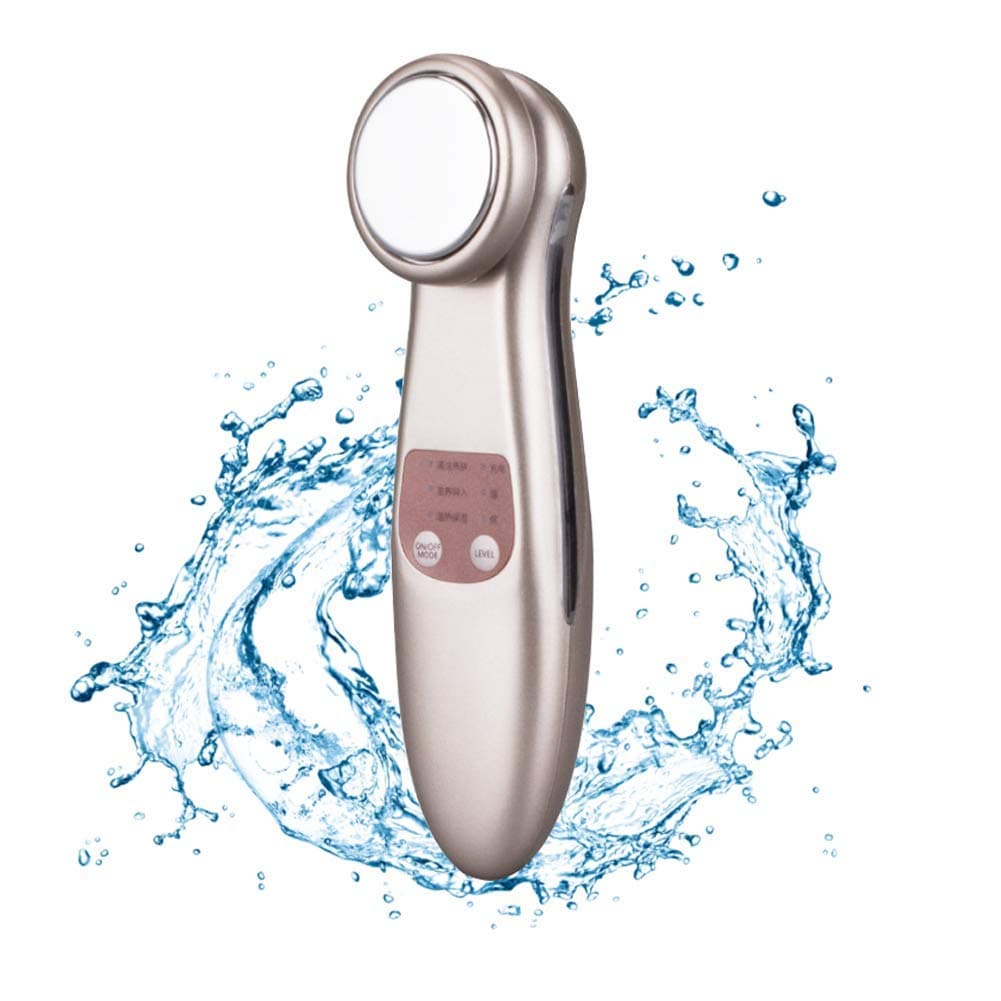 Everyday Fashion: Face Beauty Device, Positive and Negative Ion Introducer, Portable 3 in 1 Ultrasonic Facial Massager, Wrinkle Beauty Instrument Cleaning Instrument