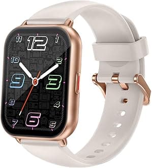 RUIMEN Smart Watch Compatible with iPhone and Android with Call Function Smart Watch Pedometer Watch with Incoming Call & Message Notification Flashlight Weather Forecast Music Control 100+ Types of