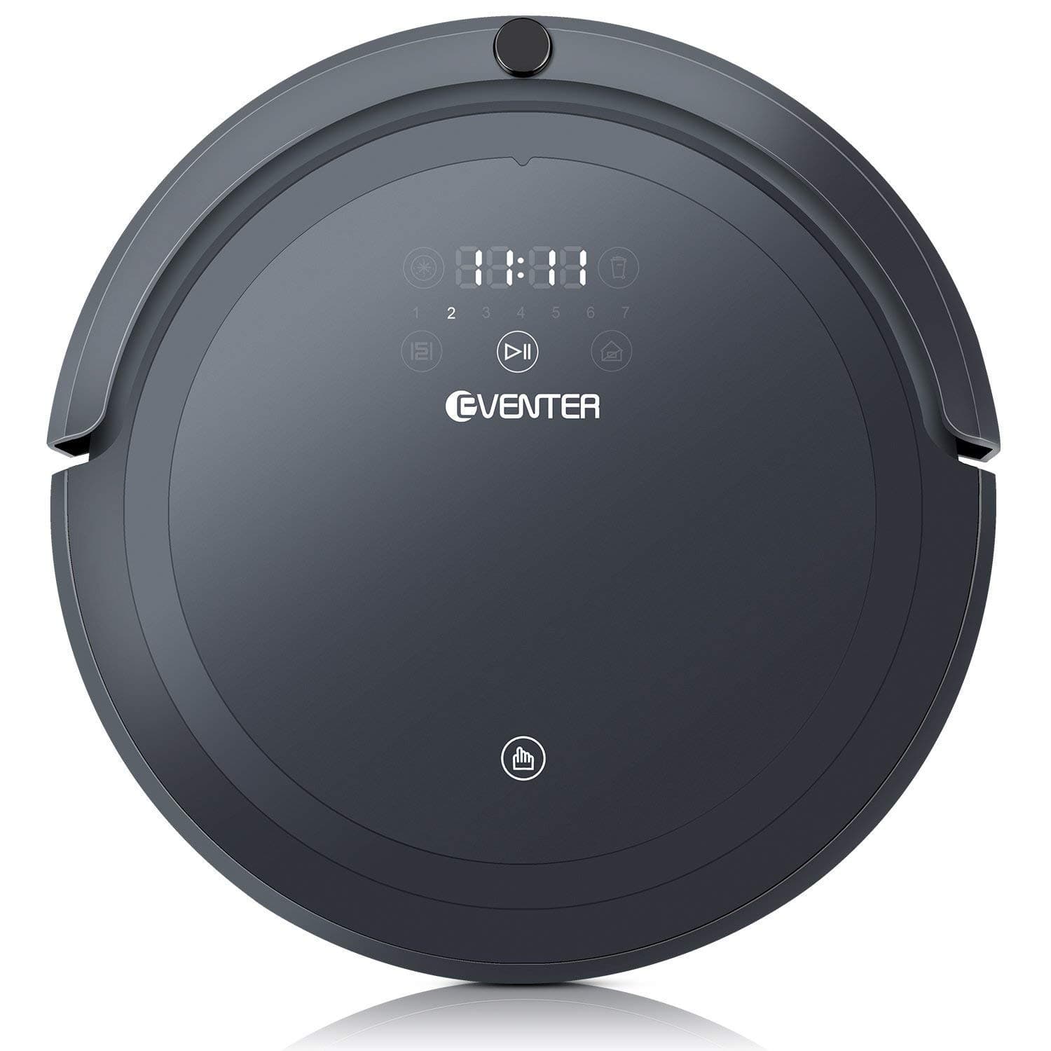 Eventer vacuum Cleaning Robot with Strong Suction, Auto-Charging Floor Cleaning and Mopping Robotic Vacuum with HEPA System for Pet Fur Allergens, Design for Hard Floor Low-pile Carpet -Grau [Energy Class A+]