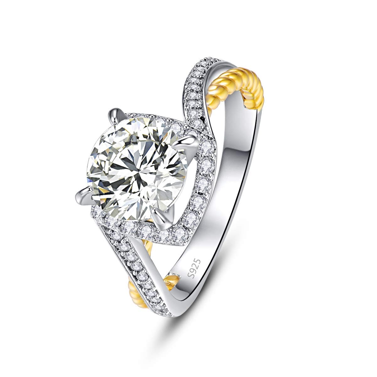 925 Sterling Silver Rainbow Ring Princess Cut Purple & Rainbow Topaz Anniversary Engagement Wedding Ring for Women