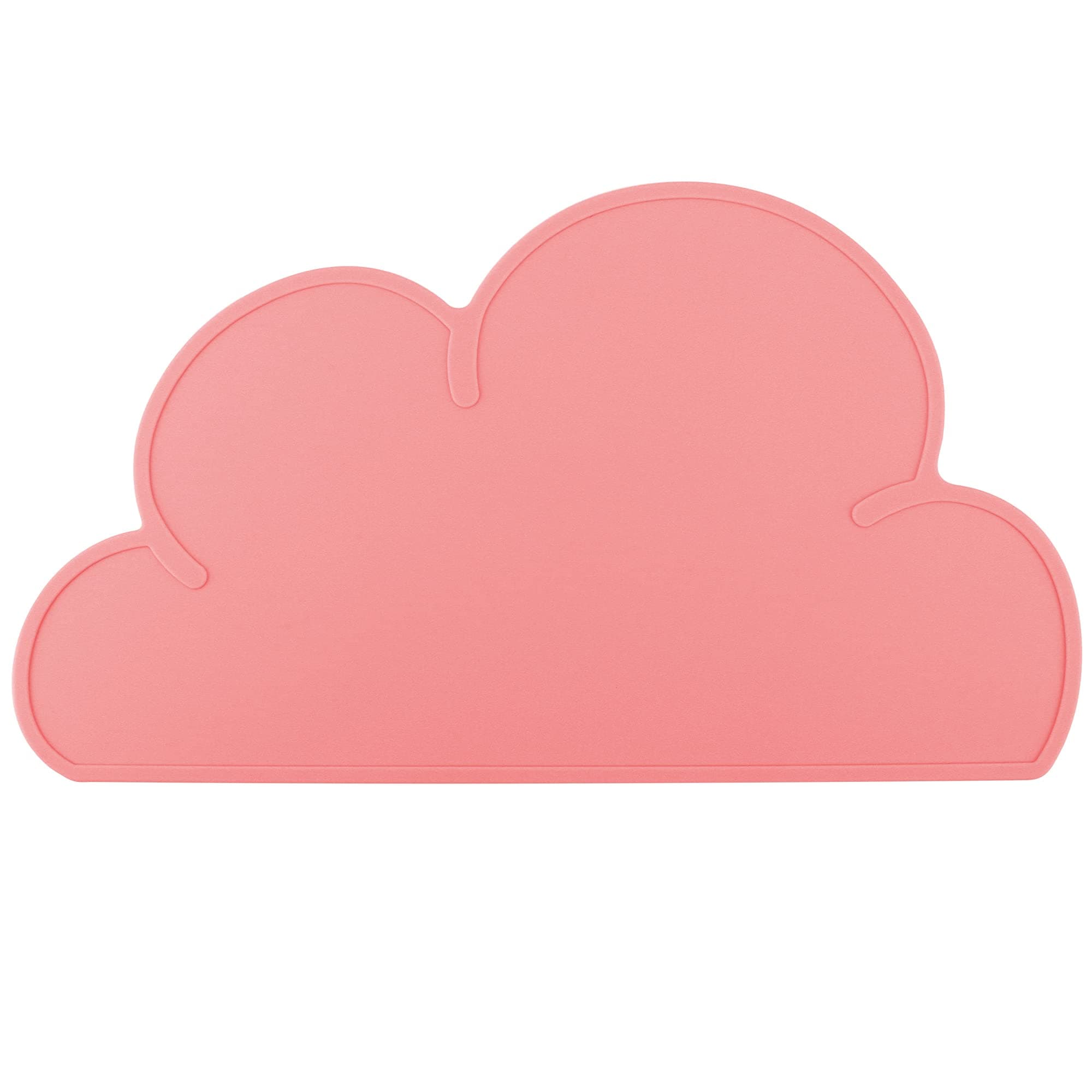 DesignSter Pet Food Mats–Dog Cat Feeding Mat Top Grade Cloud Silicone Pad Anti-Slip Waterproof Anti-Slip Bowl Placemat (Pink)
