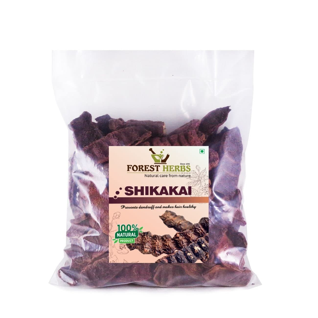 Organic Whole Dried Sabut Shikakai, Acacia Concinna RAW Form (500GMS)