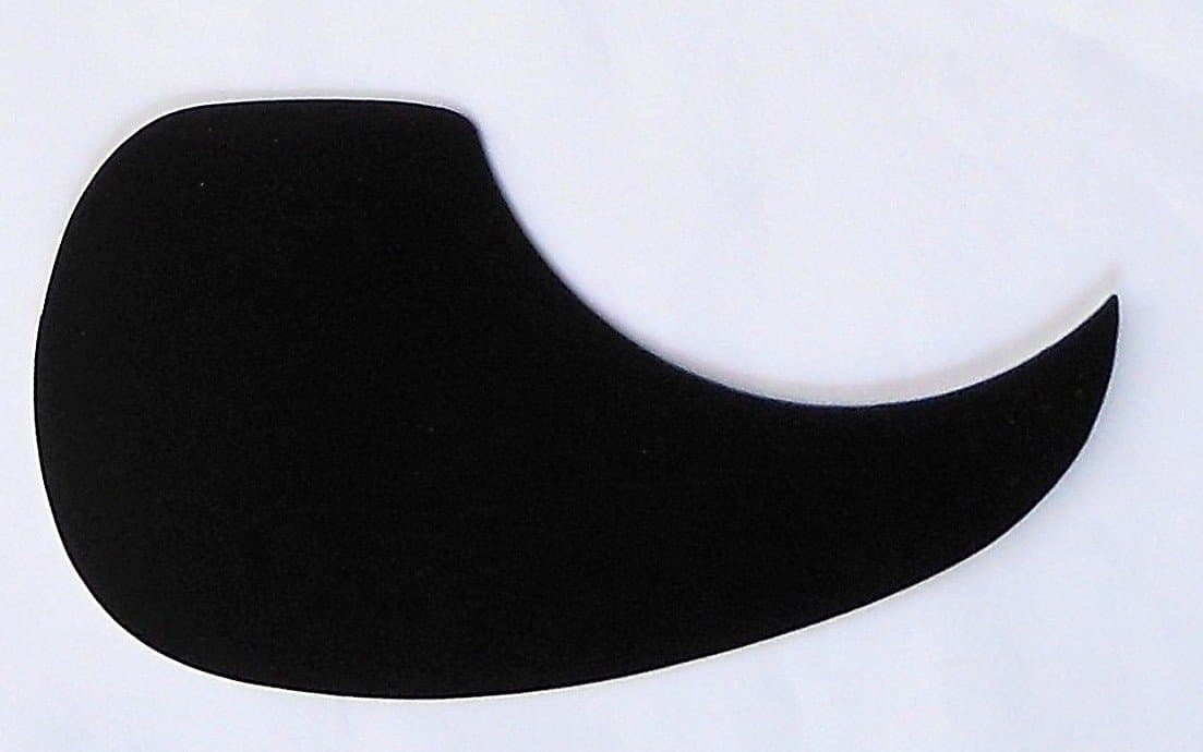 Guitar Pick Guard, BLACK RIGHT, Tear Shape Plastic